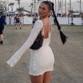 Miniatyrbild 3 av 4: Storlek M Casual Bubble Thread Solid Color Halter Neck Strapless Backless Klänning