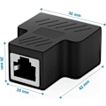 Miniatyrbillede 3 af 4: 2-pak RJ45 Ethernet Splitter Connector Adapter, kompatibel med Cat7