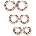 Miniatyrbild 4 av 5: Brand X Creoler i kirurgiskt rostfritt stål 8 mm 10 mm 12 mm Rose Gold-8/10/12mm