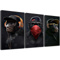 Pikkukuva 1 / 5: Wise Monkeys Canvas Wall Art Print Canvas Prints For Living Room Modern Home Decor 30x50cm 3 Piecescanvas Only