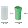 Miniatyrbilde 3 av 5: Lysstøpeform, lang stang stripet lys silikonform, diy sylinder