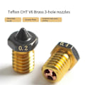 Miniatyrbillede 2 af 5: 6 stk. VORON/MK3S Printer V6 PTFE-belagt Messingdyse 0.2/0.3/0.4/0.5/0.6/0.8mm 3D Printer Dyser