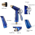 Miniatyrbillede 5 af 5: Heavy Duty Messing Have Slange Mundstykke Højtryks Justerbar Spray Pistol Til Vanding Af Planter Kæledyr Brusebad Vask Bil Rengøring Blå