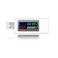 Miniatyrbillede 1 af 5: 6 i 1 USB Tester DC4-30V IPS Display Digital Spændings Effekt Timing Kapacitetsmåler Detektor til Strøm, Spænding, Hvid