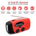 Miniatyrbild 2 av 5: Solcellsdriven Handvev Radio AM/FM/NOAA med Powerbankfunktion