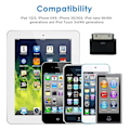 Miniatyrbillede 4 af 5: 8-polet Hun til 30-polet Han Adapter Konverter til phone4 4S 2 3 til iPod til Touc