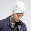 Miniatyrbillede 2 af 5: Skeleton Skull Beanie Halloween Vinter Hat Beanie Mænd Kvinder Cuffed Beanie