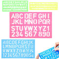 Pikkukuva 1 / 3: 4 kpl Aivotyökalu-kirjoitusstencilit Kompaktit suihkustenssiilit Tervetuloa-stencilit Kirjaimet Pienet painostenssiilit Kirjainstencilit