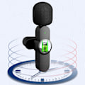 Pikkukuva 3 / 5: 2 kappaletta langatonta lavalier-mikrofonia iPhonelle ja iPadille, langattomat mikrofonit, ammattimainen langaton mikrofoni, plug-play-langaton mikrofoni for iphone 2 Pack
