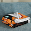 Miniatyrbild 3 av 5: Halloween filt orange pumpa filt svart Sherpa fleece filt tecknad filt för sovrum soffa soffa (halloween) ,halloween