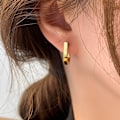Miniatyrbillede 5 af 5: Kvinde Øreringe 2 Par Små Øreringe Til Kvinder Dangle Hoop Øreringe Mode Smykker Til Kvinder Flere Former Style:Style 4;:;