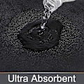 Miniatyrbild 4 av 5: Badrumsmatta i Memory Foam 60x120cm, Halkfria Badrumsmattor Absorberande Badmattor för Badrum, Svart