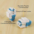 Miniatyrbilde 4 av 5: LC Fiber Optisk Adapter LC til LC Duplex Multimode 10GB F/F Kobling for Veggplater, Patchpaneler