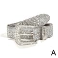 Miniatyrbilde 5 av 5: Glitterbelte for kvinner med glitrende rhinsteiner silver (color)