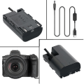 Miniatyrbilde 2 av 5: Lp-e6 E6n Ack-e6 -e6 Dummy Batteri&dc Bank Usb-c Kabel For 6d 7d 60d 70d 80d 90d R R5 R6 5ds Mark I