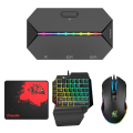 Miniatyrbild 1 av 5: G6l-omvandlare + enhands tangentbord + mus + musmatta-set för Switch Ps4 5 konsolhandkontrollomvandlare