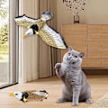 Miniatyrbild 2 av 5: Flygande fågel kattleksak, simulerad fågel interaktiv kattleksak för inomhuskatter Eagle sound model [without battery]
