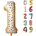 Pikkukuva 1 / 5: Makeat Yksikkö Numeropallot Donitsi Syntymäpäiväjuhlat Koristeet 40 TUUMAA Sprinkle Balloo 1