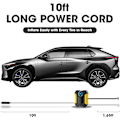 Pikkukuva 5 / 7: Digitaalinen ilmapumppu autoon, kannettava rengaspumppu LED-valolla, DC 12V