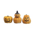 Miniatyrbilde 1 av 3: 3 stk Halloween-pynt Syntetisk harpiks Gresskar Ornament Skrivebordsdekorasjon Mini Skulptur Håndverk (gul)