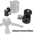 Pikkukuva 3 / 5: Mini-kuulapää GoProlle ja Osmo 360 asteen kierto, alumiiniseos 1/4 ruuvi LED-videovalo matkapuhelin DSLR-kamera Monopod-jalustapääkiinnike