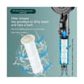 Miniatyrbilde 3 av 5: 4 stk dusjhode med 5 spraymoduser Høytrykks håndholdt dusjhode med karbonfilter,b