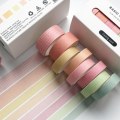 Miniatyrbilde 4 av 5: 16 ruller pastellfarget tynn washi-teip - Regnbue dekorativ teippakke for Bullet Journal - DIY-håndverk for barn Style-3