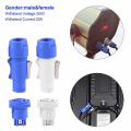 Miniatyrbilde 3 av 5: 10 sett Powercon type A Nac3fca+nac3mpa-1 chassis pluggpanel