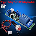 Miniatyrbillede 3 af 5: DC 12V Timer Switch Modul, Høj Præcision Justerbar Forsinkelse