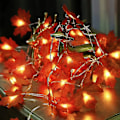 Miniatyrbilde 3 av 4: 2m 10 LED høstløvblad girlander LED-lysslynge for juledekorasjon Thanksgiving-fest DIY Halloween-dekor