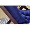 Miniatyrbillede 4 af 5: Lang Folding Recliner Rocking Chair Bomulds Pude Plys Pude Bambus Stol Pude Træ Folding Stol Høj-kvalitet Pude Grå 1,2 Meter