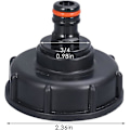 Miniatyrbillede 2 af 5: Xqday Mlloaayo Ibc Tank Adapter S60x6 Grov Gevind Opbevaringstankdæksel 1/2 3/4 Tommer