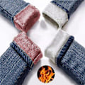 Miniatyrbilde 4 av 5: Vintervarme høye midje fløyelsjeans for damer til å bruke strømpebukser varme for damer denim blyantjeans kvinners tykke vinterbukser