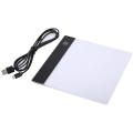 Miniatyrbillede 1 af 4: A5 LED tegneplade, LED lysplade A5 LED lysbord ultratynde LED lysbokse, A5 LED kopi tavle, farveplade, skitseplade, med USB-kabel, til skabelon