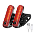 Miniatyrbillede 1 af 4: Super Lys 700 Lumen Cykellys Foran Og Baggen Opladbar Cykellys Sæt Ip65 Vandafvisende Hurtig Udløsning Forlygte Og Baglygte Gratis Cykelblinklys