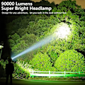 Miniatyrbilde 2 av 5: LED-hodelykter for voksne, 90000 lumen superbri