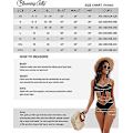 Miniatyrbillede 2 af 4: Damen High Waist Bikini Set Push Up Zweiteiliger Badeanzug Bindeknoten High Cut Badeanzug