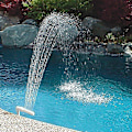 Miniatyrbild 4 av 5: Vattenfallspoolfontän, Fontän för ovanjordiska pooler, Pooltillbehör för utomhusbruk, Justerbar fontänkran för pooltillbehör, Poolvattenfontän