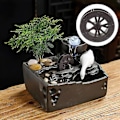Miniatyrbillede 3 af 3: 2 stk. DIY Vandfaldspringvand Tilbehør Vandhjul Scene La