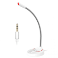 Pikkukuva 3 / 5: Mini-mikrofonin USB / 3,5 mm kondensaattorimikrofoni PC-tietokoneelle F12 valkoinen 3,5 mm