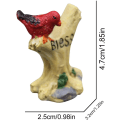 Miniatyrbillede 4 af 9: Miniature Fe-Have | Trafik Skilt Kage Topper - Fe-Have Dekoration Fe-Have Planter Landskab Forbrugsvarer red bird
