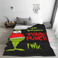 Miniatyrbillede 3 af 5: The Grinch tæppe blødt hyggeligt gaver julefest soveværelse dekoration 2