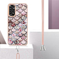 Pikkukuva 3 / 4: Xiaomi Redmi Note 11S / Note 11 Global -puhelimelle galvanoidulla IMD TPU -kuorella ja kaulanauhalla