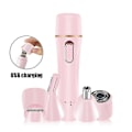 Miniatyrbilde 2 av 3: Usb-oppladbar 4-i-1 kvinnebarber multifunksjonell elektrisk epilator damehårtrimmer