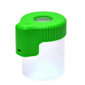 Miniatyrbillede 1 af 5: 2 STK Forstørrelsesglas Lysende Tør Urte Opbevaringskrukke LED Transparent Glas Opbevaringsboks Tilbehør Grøn