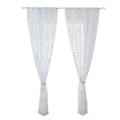 Miniatyrbillede 1 af 3: Marmor Mønster Vindue Gardin Sheer Divider Panel Halv-sort-out Vindue