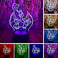 Miniatyrbillede 2 af 5: Cartoon Charizard Anime Figur 3d Led Optisk Illusion Soveværelse Dekoration Bordlampe Med Fjernbetjening 7 Farver Akryl Søvn Nattelys Fødselsdag Julegaver Til