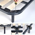 Miniatyrbillede 5 af 5: 2 stk. Metal Justerbar Højde Center Støtteben Til Seng Ramme, Seng Og Sofa Møbler Kabinet Fod Ben Fødder Støtte Heavy Duty, Platform Seng Ramme Re