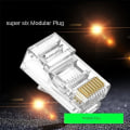 Miniatyrbilde 4 av 4: 100 stk RJ45 Ethernet-kabler modulkontakt nettverkskontakt for Utp Cat6 RJ45 nettverkskabel krystall H