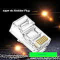 Miniatyrbilde 4 av 4: 100 stk RJ45 Ethernet-kabler modulplugg nettverkskontakt Fo
